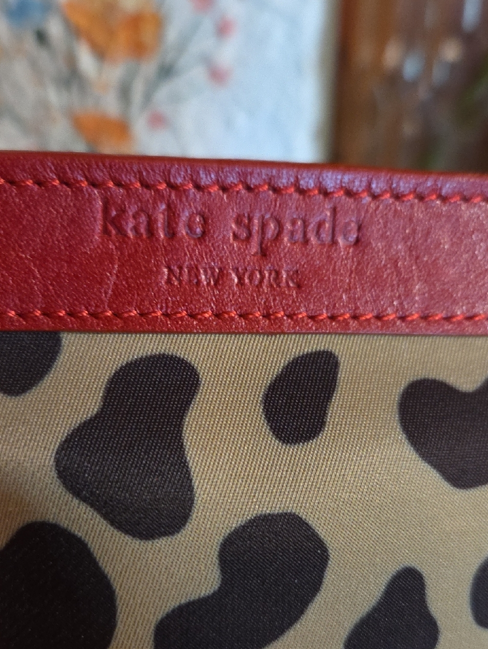 Kate Spade Leopard Print Card & Key Case - Picture 8 of 11